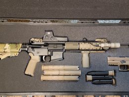 Sig Sauer SIG 516 and MK 18 in the box