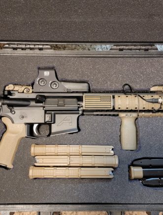 Sig Sauer SIG 516 and MK 18 in the box