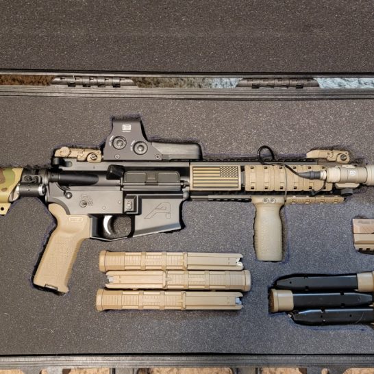 Sig Sauer SIG 516 and MK 18 in the box