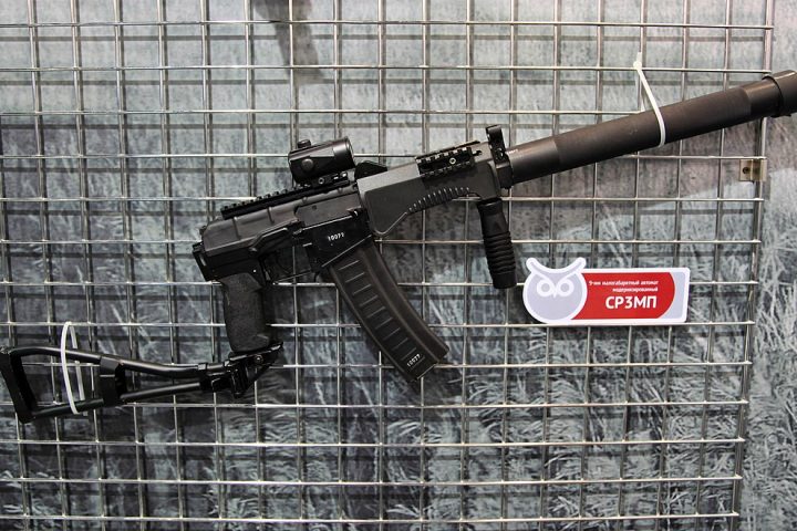 SR-3MP equipped with an optical sight and suppressor