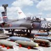 SFR Yugoslav Air Force G-4 Super Galeb light attack and training aircraft showcased at the 1991 Paris Air Show in France