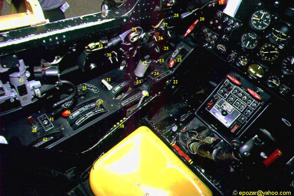 Detailed image showcasing the left panel of the Soko J-21 Jastreb cockpit, highlighting a range of instruments, switches, and navigation aids that serve as the command center of avionics, enabling precise control and navigation during flight