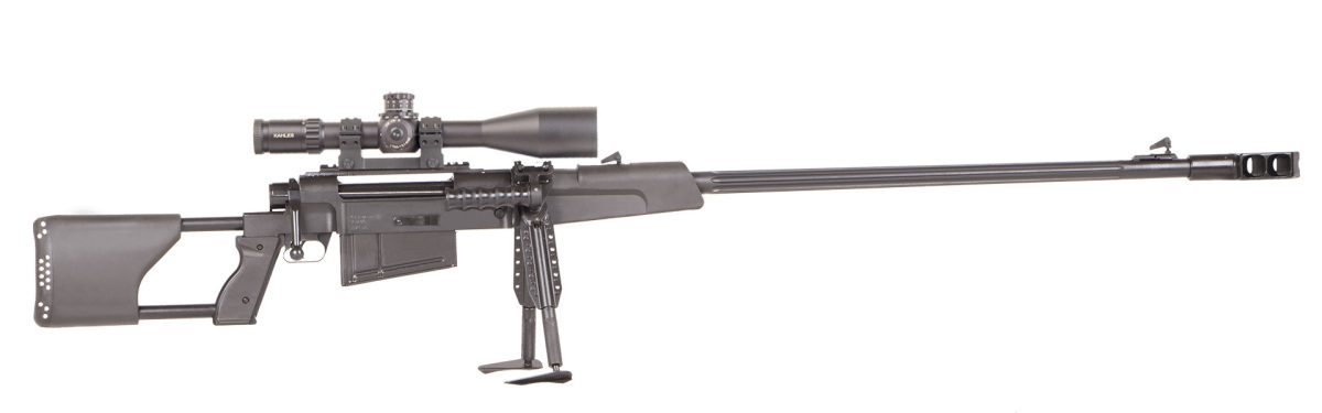 Zastava M93 Black Arrow precision rifle with its bolt action mechanism visible